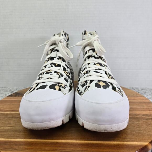 Converse CTAS Lugged Hi Leopard All Star Y2K Platform Casual Sneakers Womens 8 - Picture 4 of 13